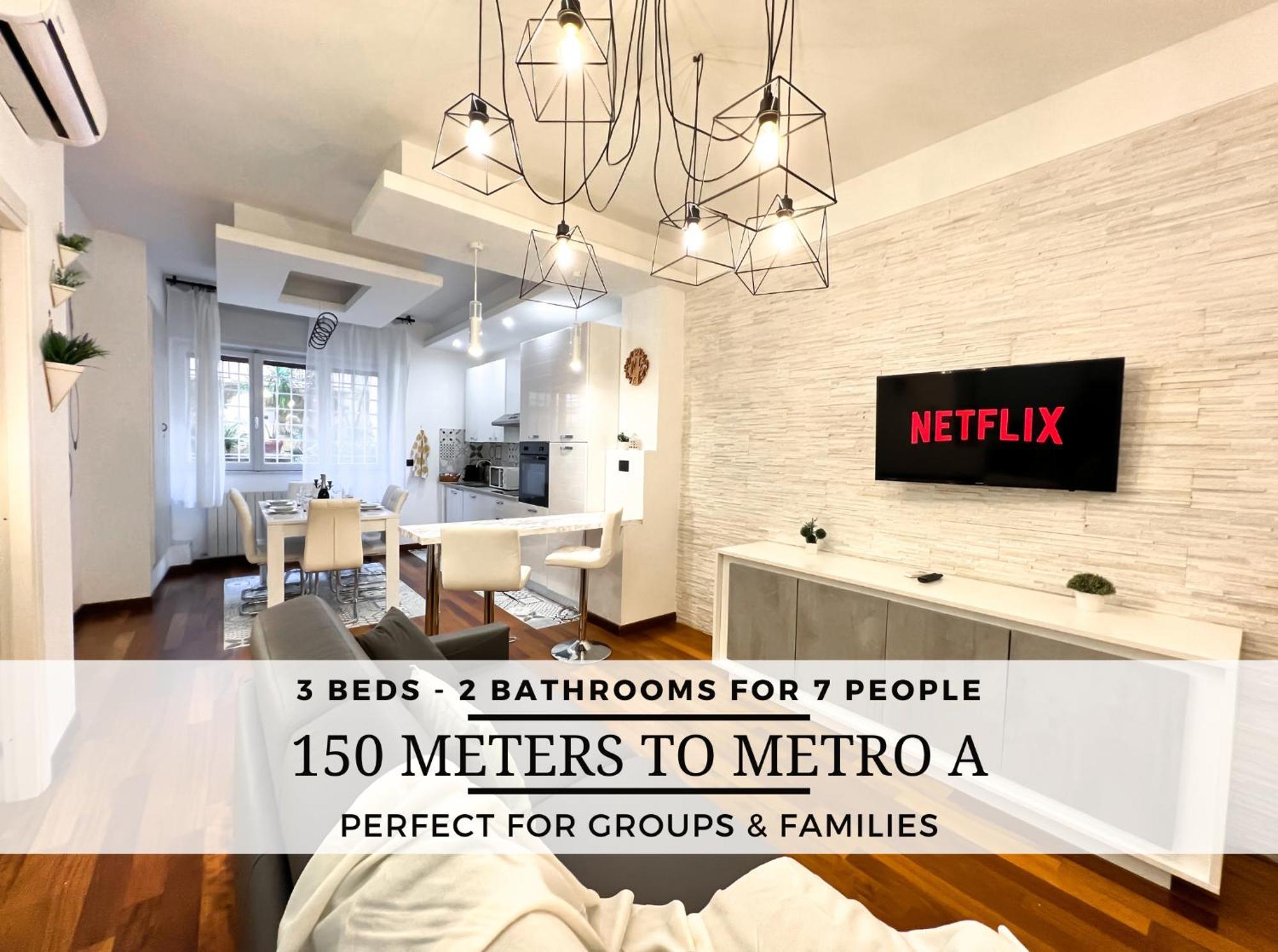 Unique House - 3 Bedrooms & 2 Bathrooms With 4 Beds - 100 Meters To The Metro A Rom Eksteriør billede